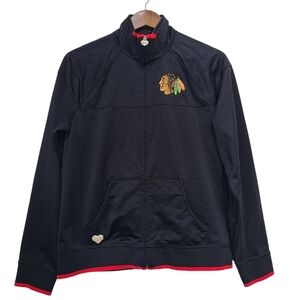 Reebok Womens NHL Chicago Blackhawk Full Zip Closure Jacket Size Large